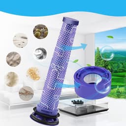 Vervangende Accu Voor Dyson V8 SV10 – 6000 mAh En 21,6V – Inclusief 2 Filters En Borstel – Extra Lange Gebruiksduur – Ideaal Kerstcadeau Voor Draadloze Handstofzuiger — thumbnail 4