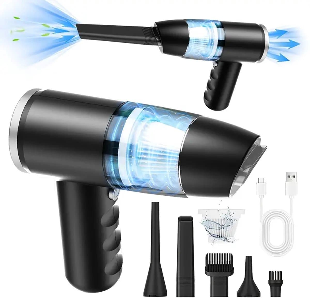 BeliBuy – Draadloze mini-autostofzuiger met meerdere functies — afbeelding 1