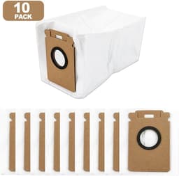 Voor Roborock H50 Ultra Voor H60 Hub Pro Veger Vervanging Stofzakken met Ultra Fijn Filter Capturing Fijn Stof, Scheurbestendig Materiaal en Eenvoudige Installatie Ontwerp (10 PACK) — thumbnail 1