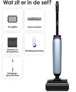 Tineco Floor One S9 Artist - Nat en droog stofzuiger en dweil - 22.000 Pa Zuigkracht - 360° SmoothDrive - Anti-Tangle Design - 85℃ snel schoonmaak routine - 50 minuten accu - Dual-Edge Schoonmaak methode - 180° Lay-Flat — thumbnail 4