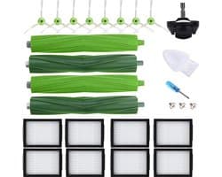 Onderhoudspakket geschikt voor iRobot Roomba i7+ i8+ i5+ i3+ E5 – HEPA Filter - Zijborstel - Roller – 20-delige set – Stofzuiger Vervanging set - Stofzuiger onderdelen