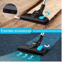 Fubzz Bedrade Stofzuiger - Handstofzuiger Met Snoer - 18Kpa 600W Krachtige Zuigkracht - Zakloze Stofzuiger - Huishoudelijke Reiniger Blauw — thumbnail 3