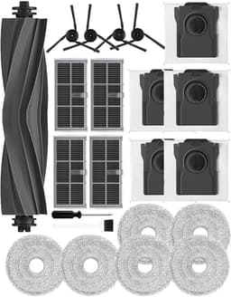 22 stuks accessoires geschikt voor Dreame X40 Ultra/L40 Ultra /X40 Master robotstofzuiger - Onderdelen - 1 rolborstel - 4 zijborstels - 5 actieve koolstofzakken - 4 actieve koolstoffilters - 6 reinigingsdoekjes - Onderhoudsset — thumbnail 1