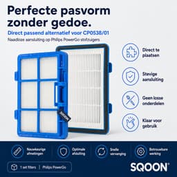 SQOON® HEPA Filter – Geschikt voor Philips PowerGo Series (CP0538/01) — thumbnail 2