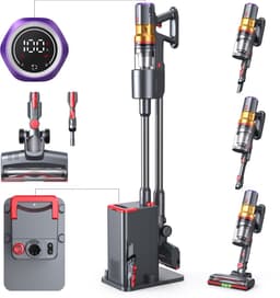 Lubluelu X1000 Draagbare staafstofzuiger Steelstofzuiger met stofopvangstation van 2,5L – 60Kpa Automatisch ledigingsstation - 50 Min Gebruikstijd - Anti-klit Borstel - met Stofzak HEPA - filter - LED-koplampen — thumbnail 1