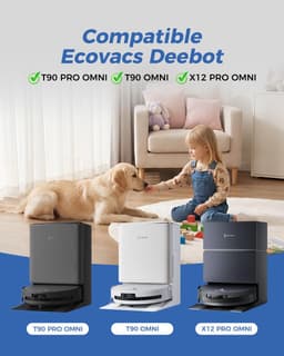T90 PRO Omni-accessoires voor ECOVACS DEEBOT T90 PRO Omni/T90 Omni/X12 PRO Omni robotstofzuiger, set met 21 reserveonderdelen voor ECOVACS T90 PRO Omni: hoofdborstel, 2 dweilrollen, 6 — thumbnail 4