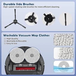 Vervangende accessoireset voor Roborock Q Revo S, Qrevo Pro en Qrevo Plus - 1 hoofdborstel, 4 zijborstels, 2 HEPA-filters, 4 reinigingsdoeken, 6 stofzakken, 1 reinigingsborstel — thumbnail 5