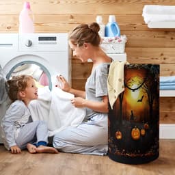 Wasmand - Vuilnisbak Kleding - Kleding Opbergen - Waterdicht Vochtbestendig - 40x69cm - Halloween — thumbnail 4