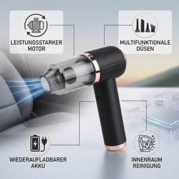 SnelShoppen - Handheld Stofzuiger 4 in 1 Draadloos 45000 PA Draagbare Auto Luchtblazer Type C Opladen Wasbare Filter Voor Thuis Kantoor Huisdieren — thumbnail 4