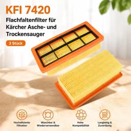 3 stuks asstofzuigerfilters voor Kärcher AD 2, AD 2 batterij, AD 3, AD3 Premium, AD 4, AD4 Premium, AD 3.200, AD 3.000 - ShopVlot — thumbnail 3