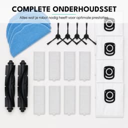 ZENC® Accessoireset Geschikt voor Rowenta en Tefal X-plorer Serie 75 S+ - Robotstofzuiger - Onderhoudsset - HEPA-filters - Borstels - Stofzakken - Dweilpads — thumbnail 2