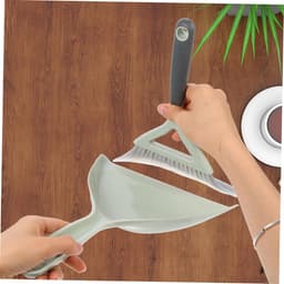 Stoffer en blik set - Bezem en blik - Snel opruimen - Ergonomisch handvat - 31x21x4CM - Groen — thumbnail 2