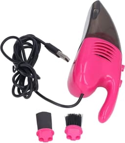 Mini Stofzuiger - Bureaureiniger Handstofzuiger - Toetsenbord Schoonmaken - USB Oplaadbaar Krachtig - 14.5 cm - Roze — thumbnail 3