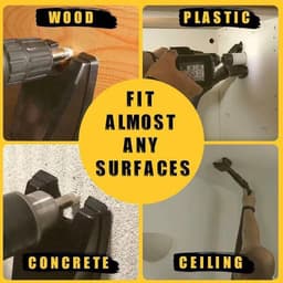 Stofverzamelaar Boor - Stofafzuiging Houtbewerking - Werkplek Schoonhouden - Robuust Rubber Materiaal - 138 x 125 x 56 cm - Grijs — thumbnail 4