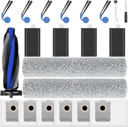 21-delige accessoireset voor Ecovacs Deebot T90 Omni / T90 Pro Omni / X12 Pro Omni robotstofzuiger, 1 hoofdborstel, 6 stofzakken, 2 rolmoppen, 4 filters, 6 zijborstels, 1 reinigingsborstel, 1 schroevendraaier — thumbnail 1