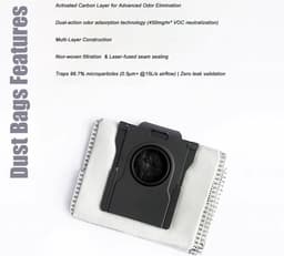 Dailygoods- Accessoires voor Dreame Robot - 11-delige set - TriCut-borstel - Stofzakken - Mopdoeken - Compatibel met L10s Pro Ultra Gen 2 - Robotstofzuiger — thumbnail 5