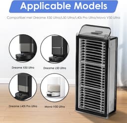 Dailygoods- HEPA-filters 4 Stuks - Vervangende Filters - Compatibel met Dreame X50 Ultra/L50 Ultra/L40S Pro Ultra - Filterkit - Accessoireset - Hoogwaardige filtratie - Stofzuigerfilters — thumbnail 5