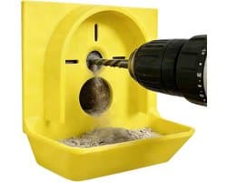 Stofvanger voor boren - Boorstofafscheider - Schoon boren - Snelle puinverzameling - 9x8x4cm - Geel