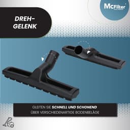 Dailygoods- Zuigmond Universeel 32/35mm - Vloermondstuk voor Harde Vloeren - 2 Wielen - Nylon Haar - Geschikt voor Siemens, Miele, Bosch - Vloerzuigmond — thumbnail 5