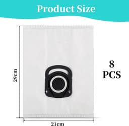 Dailygoods - CHEVVY 8 stuks Stofzuigerzakken 285 x 210 mm Compatibel met Rowenta ZR200540/520 Vacuum Cleaner Bags voor Compact Power X-Trem Power en Silence Force (RO64xx, RO63xx, RO68xx, RO39xx) — thumbnail 4