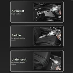 Krachtige mini-autostofzuiger, groot batterijdisplay, draadloze handstofzuiger voor grondige reiniging — thumbnail 3