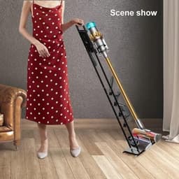 Stabiele Metalen Standaard voor Draadloze Stofzuigers - Compatibel met Dyson Gen5, V15, V12, V11, V10, V8, V7, V6 - Muurmontage Niet Nodig - Inclusief Wieltjes voor Gemakkelijke Verplaatsing — thumbnail 1