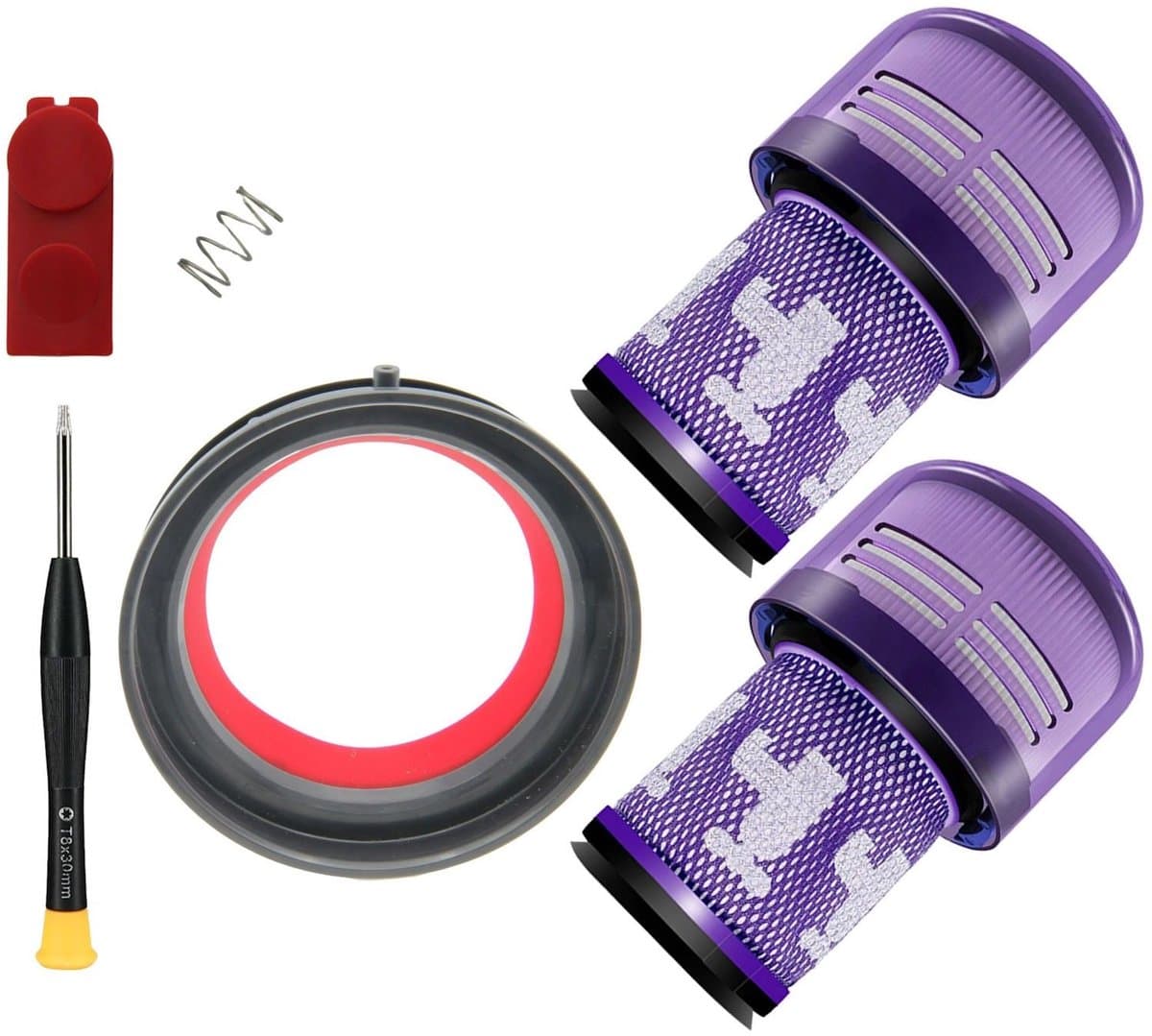Dyson V12 Reparatie- en Onderhoudsset (Filters, Bovenste Afdichtingsring, Snelontgrendelknop, Plus.Parts® alternatief voor 971517-01) — afbeelding 1