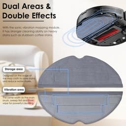 (7 stuks) Dual Sonic-mopdoek Geschikt voor Roborock S8 Pro Ultra robotstofzuiger, dubbele VibraRise-moppads 2 trillingsgebieden, vervangende microvezel VibraRise 2.0-doekjes, wasbaar, herbruikbaar — thumbnail 3