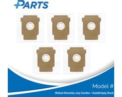 iRobot Roomba 105 Combo + AutoEmpty Dock Stofzakken (5 Stuks, Plus.Parts® alternatief voor 4849916)