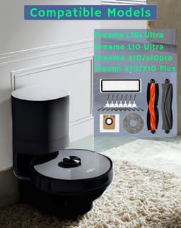 PolkaHome® accessoireset geschikt voor Xiaomi X20+ / Dreame L10s Ultra / L10 Ultra / L10 Prime robotstofzuiger – 2 hoofdborstels, 4 filters, 4 dweilpads, 4 zijborstels, 4 stofzakken, 1 reinigingsborstel, reserveonderdelen — thumbnail 2