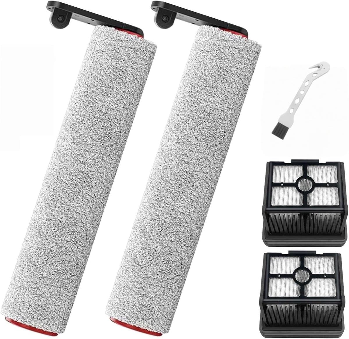 5-delige Accessoireset - Geschikt voor Dreame H12 Pro, H12 Pro Plus Draadloze Nat- en Droogzuiger - 2 Borstelrollen + 2 HEPA-filters + 1 Reinigingsborstel — afbeelding 1