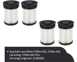 Replacements® – 4 fijnstoffilters en krabber voor Miele Triflex HX1, vervangt 11289902 / 11385020 / HX‑FSF