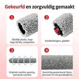 13 stuks Reserveonderdeel accessoires - geschikt voor Eufy Omni E25 - Eufy Omni E28 robotstofzuigers - 1 hoofdborste & 4 stofzakken & 6 zijborstels & 2 rolmops — thumbnail 4