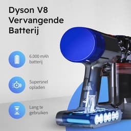 Batterij Set Geschikt voor Dyson V8 Inclusief HEPA-Filter - Absolute Dyson V8 - Accu Voor Dyson V8 Absolute, Fluffy & Animal - 6000mAh — thumbnail 4