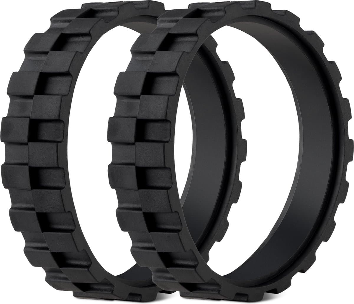 kwmobile 2x banden voor robotstofzuigerwielen - geschikt voor iRobot Roomba 500/600/700/800/900/i/e/s series - Vervangingsset bandjes set van 2 — afbeelding 1
