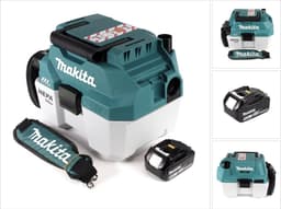 Makita DVC 750 LT1X3 accu stofzuiger nat- en droogzuiger 18 V draagbaar + 1x 5,0 Ah accu - zonder accessoires, zonder oplader — thumbnail 1