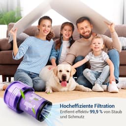 2 stuks V12 filters vervangingsfilters voor Dyson V12 Detect Slim Absolute extra stofzuiger - onderdeelnummer 971517-01 — thumbnail 2