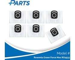 Rowenta Green Force Max RO4933 Stofzakken (6 Stuks, Plus.Parts® alternatief voor ZR200540)