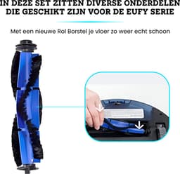 Reserve Onderdelen Set Geschikt Voor Eufy By Anker Robovac 11S/30/30C/12/35C - HEPA Filter / Borstel / Zijborstel Set - 9 Delig — thumbnail 3