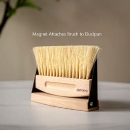 Kleine Metalen Stofpan en Borstelset voor Kruimels en Open Haard — thumbnail 5