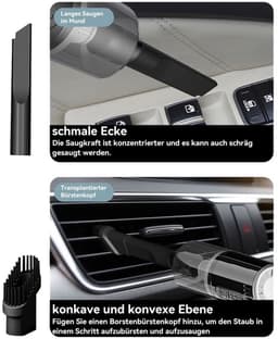 Handstofzuiger, 120W draadloze handstofzuiger, 9000P, stofzuiger met 1500mAh accu, tafelstofzuiger, draadloze stofzuiger, handstofzuiger geschikt voor auto's, huizen en keukens. — thumbnail 3