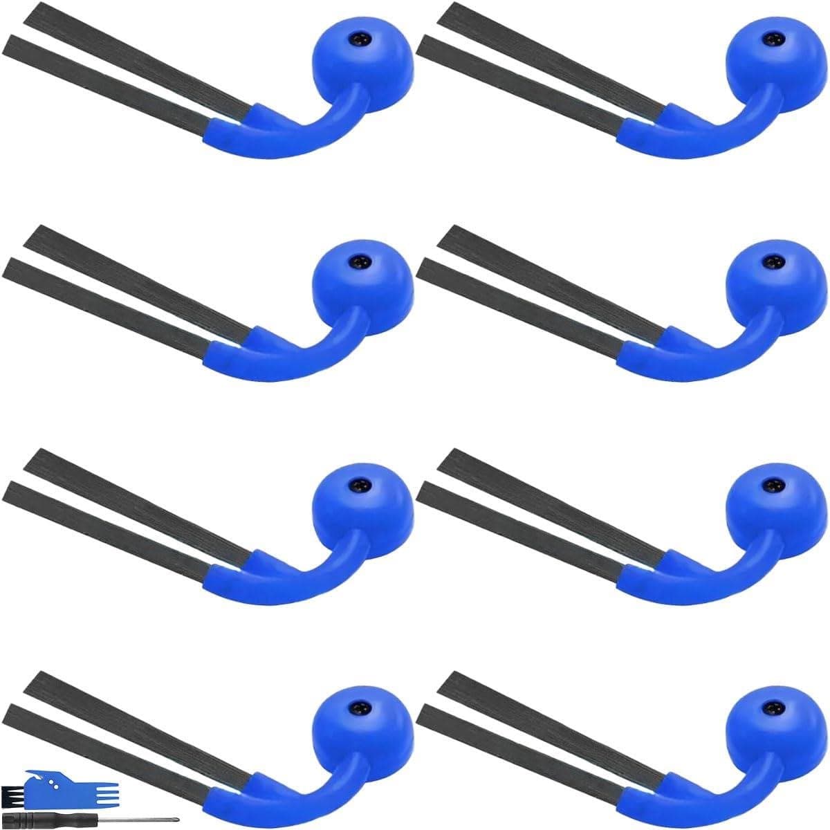 Zijborstel Accessoires - Robot Onderdelen - Stofvrij Huis - Wasbare Nylon Borstels - 8 Stuks - Zwart — afbeelding 1