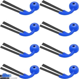 Zijborstel Accessoires - Robot Onderdelen - Stofvrij Huis - Wasbare Nylon Borstels - 8 Stuks - Zwart — thumbnail 1