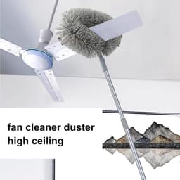 Ventilator Reiniger - Stofwisser - Huis Schoonmaken - Verstelbare Lengte - Tot 125 cm - Grijs — thumbnail 2