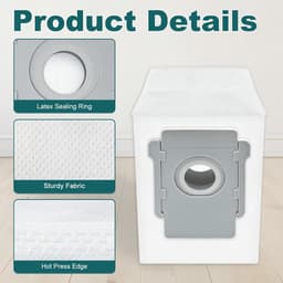 10 stuks stofzuigerzakken - Voor iRobot Roomba i3 i3+, i4 i4+, i5 i5+, i6 i6+, i7 i7+, i8 i8+, j5 j5+, j6 j6+, j7 j7+, j8 j8+, j9 j9+, s9 s9+, 104 105 405 504 505 705, 10 Max-Essential Robot Vacuum — thumbnail 2
