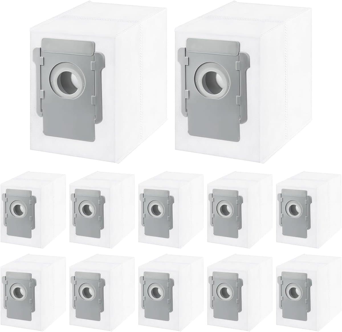 12 stuks stofzuigerzakken - Voor iRobot Roomba i3 i3+, i4 i4+, i5 i5+, i6 i6+, i7 i7+, i8 i8+, j5 j5+, j6 j6+, j7 j7+, j8 j8+, j9 j9+, s9 s9+, 104 105 405 504 505 705, 10 Max-Essential Robot Vacuum — afbeelding 1