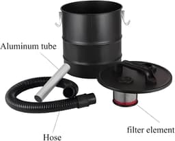 Stofafscheider Emmer - Aszuiger Container - Open Haard Schoonmaken - Metalen Hittebestendig - 18 Liter - Meerkleurig — thumbnail 5