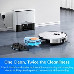 iLife A30 Pro Robotstofzuiger met Dweilfunctie – 5000Pa Kracht, Zelflegend Station, 60 Dagen Opslag, App Bediening & 180 Min Looptijd — thumbnail 2