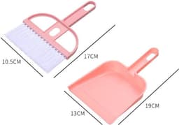 Mini Bezem Schep - Kleine Stoffer - Snel Opruimen - Duurzaam Kunststof - Compact Formaat - Fris Groen — thumbnail 5