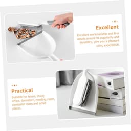 Handbezem Stofblik Set - Schoonmaak Set - Bureau Reinigen - Flexibele Borstels - 2 Sets - Grijs — thumbnail 3